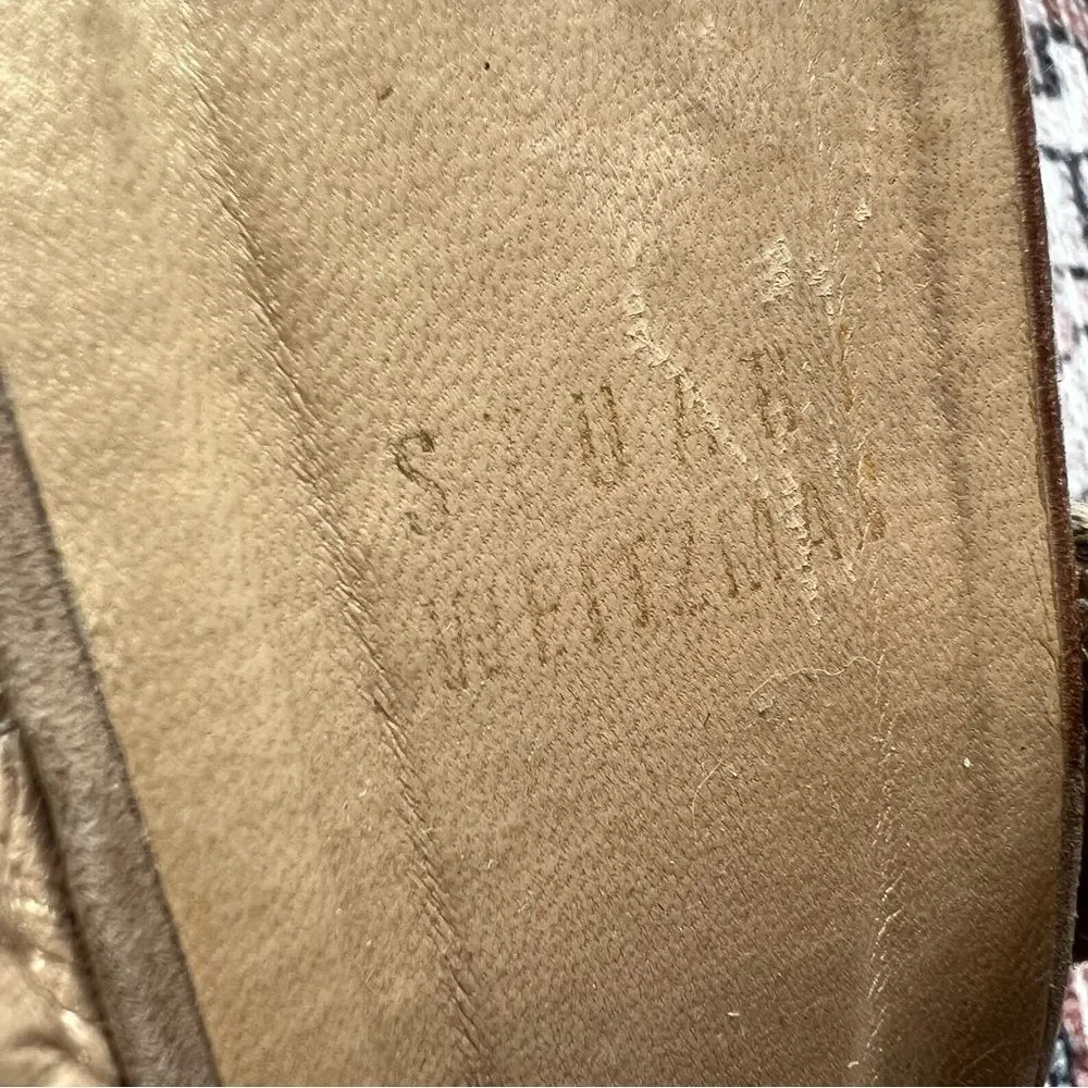 Stuart Weitzman Alexis Wedge Swamp Espadrille Sandals Khaki Size 8.5 - Picture 10 of 14